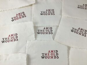amid the old wounds - screenprinted patch