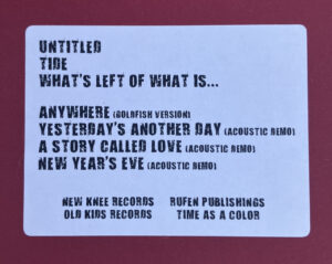 wishes on a plane - lost songs LP - back